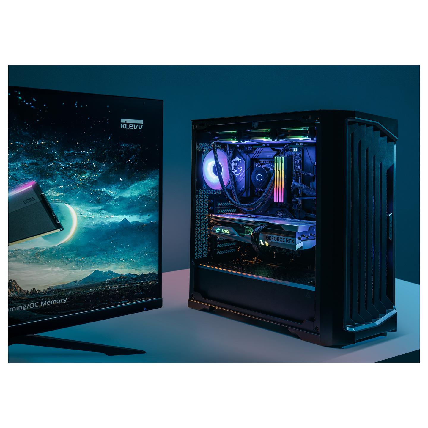 RAM Memorie KLEVV CRAS V RGB, 64GB (2 × 32GB), DDR5, 6000MT/s, CL30-36-36-76, Intel XMP 3.0, AMD EXPO - Zezë - 12