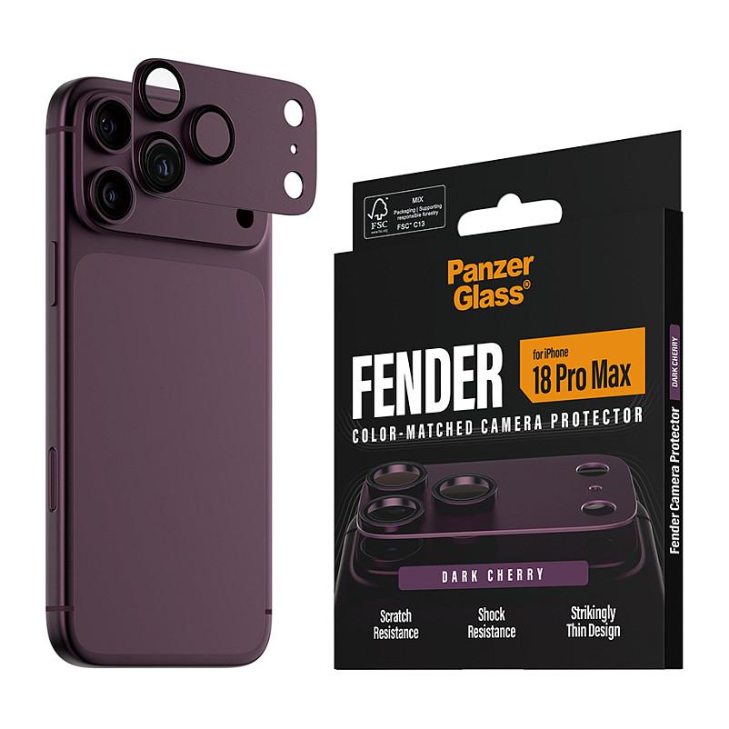 Mbrojtës për Kamera PanzerGlass Fender, për iPhone 18 Pro Max, Dark Cherry - Kuqe e errët - 6