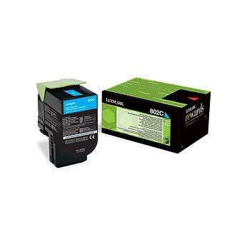 Toner Lexmark 802C, 1000 faqe - Blu