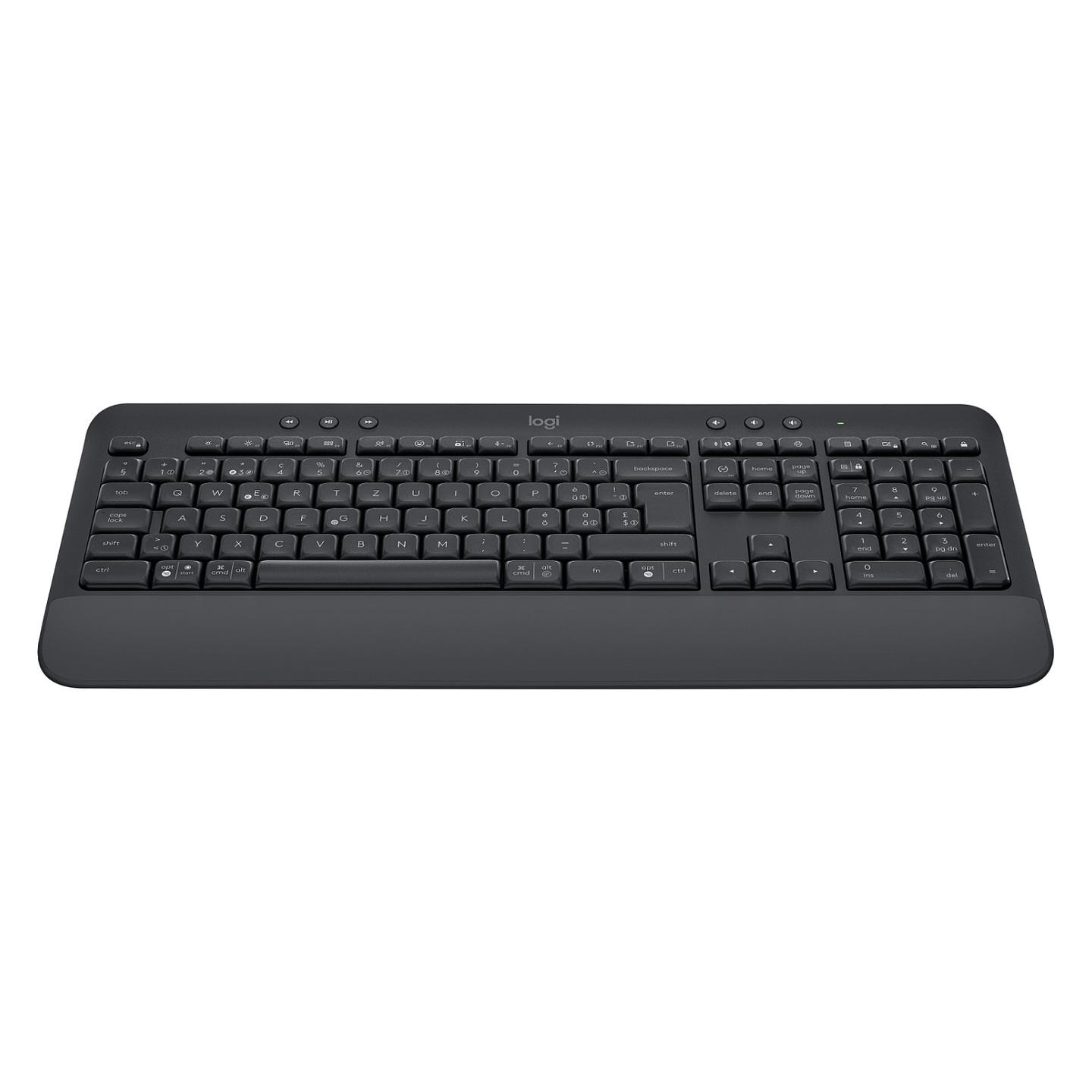 Tastierë pa kabllo Logitech Signature K650 / QWERTZ (CH) / Full-Size / Membranë / Bluetooth 5.1 + Logi Bolt / Numpad – Gri