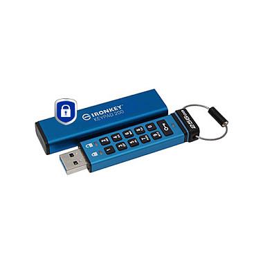 USB Flash Drive Kingston IronKey Keypad 200 / IKKP200/256GB / 256GB / USB 3.2 Gen 1 / 145MB/s / 115MB/s / AES-256 / FIPS 140-3 Level 3 - Blu - 2