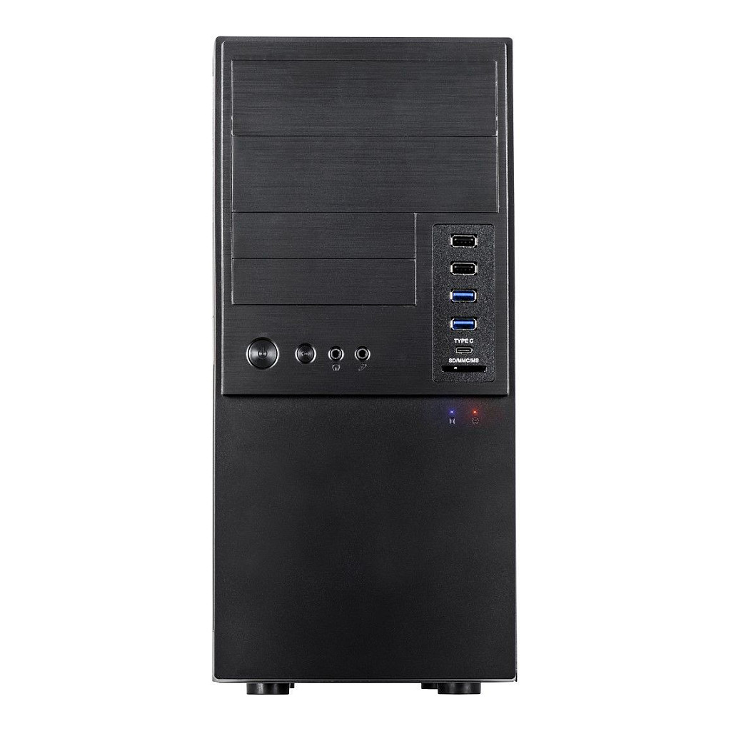 Kasë PC Inter-Tech IT-6865 / Micro Tower / Fan 80/92mm / HDD 2.5"/3.5"/5.25" - Zezë