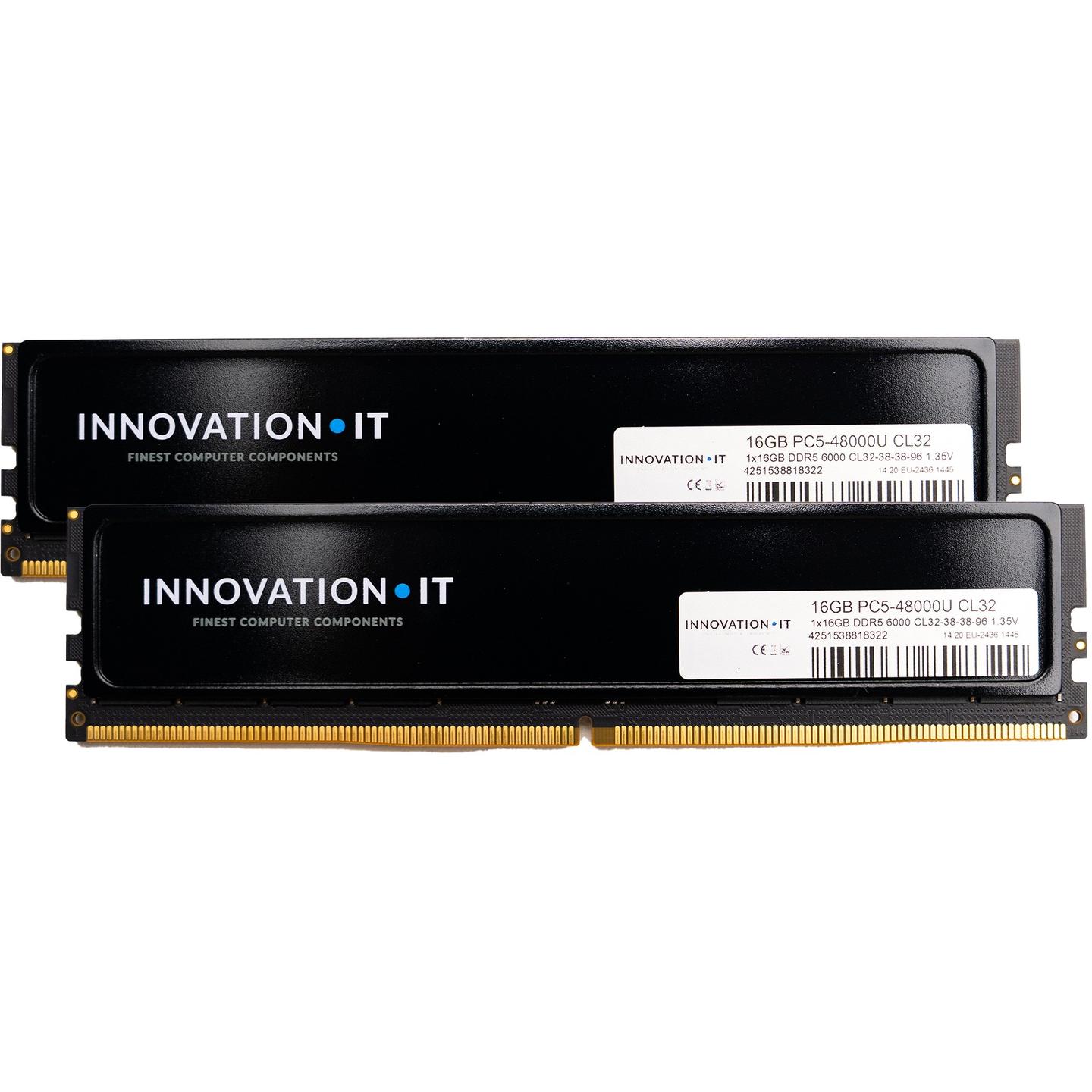 RAM Memorie DDR5 Innovation IT / 32GB (2x16GB) / UDIMM / 6000MT/s / CL32 / 288-pin - Zezë