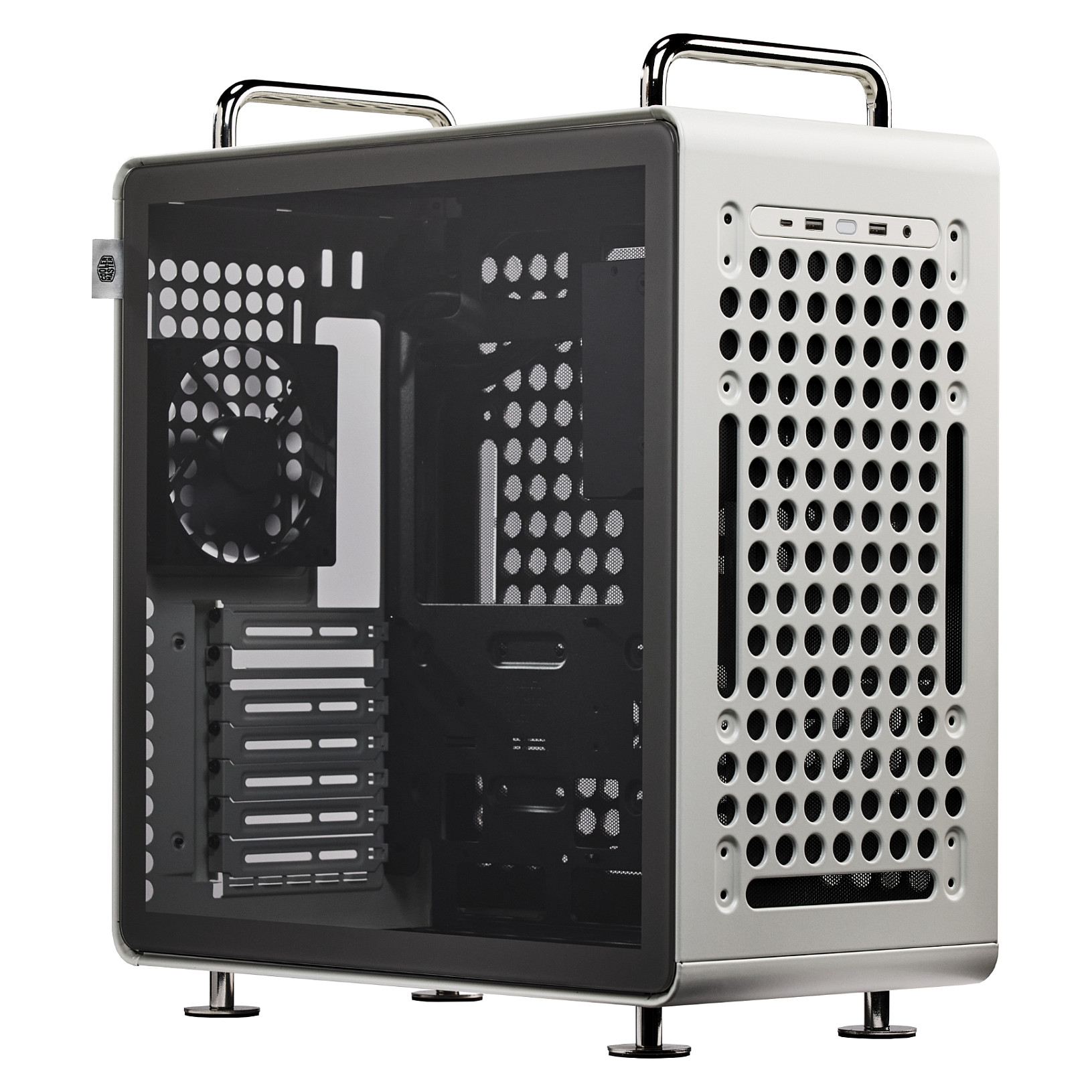 Kasë PC Cooler Master QUBE 540 / Midi Tower / E-ATX + ATX / 1x 120mm Fan / Tempered Glass - Argjend