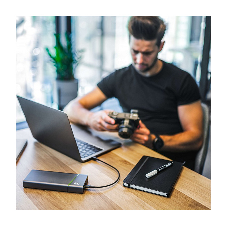 Powerbank Green Cell PowerPlay Ultra / 26800mAh / 128W / 2×USB‑A + 2×USB‑C PD - Zezë - 3