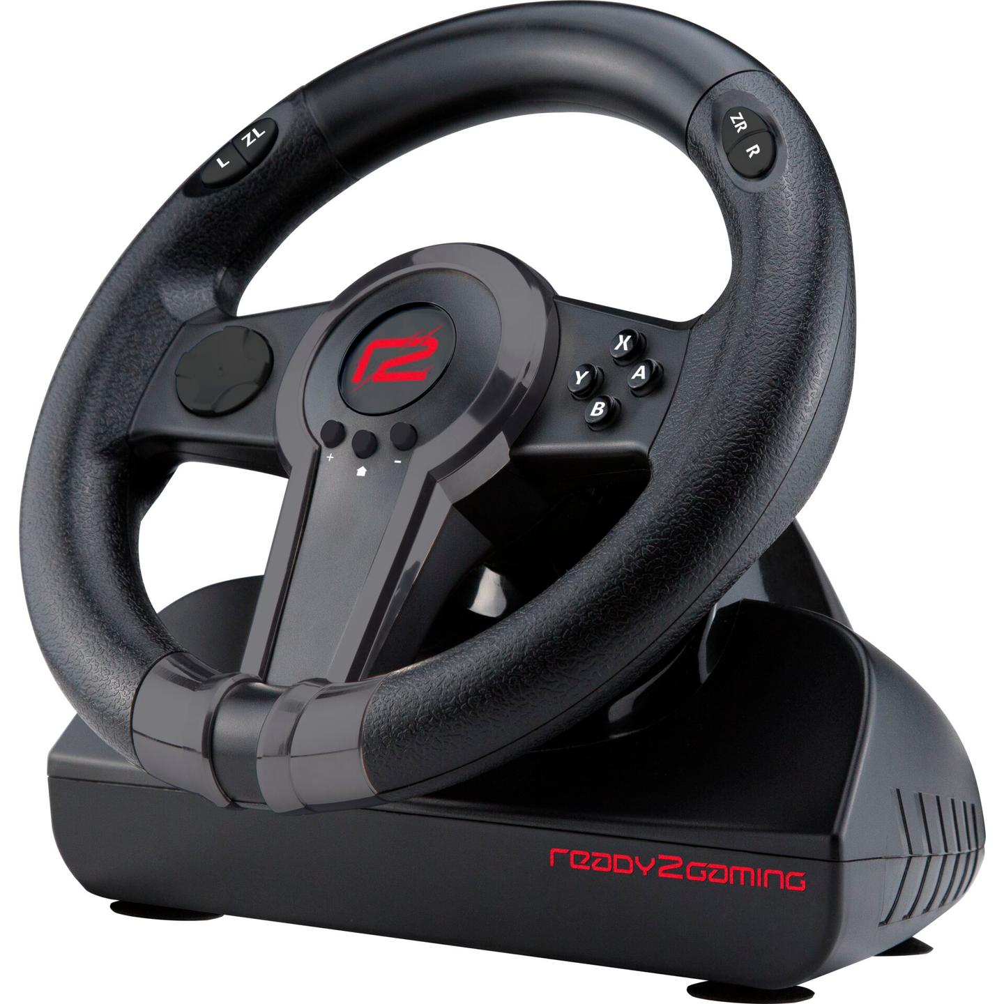 Set Timon dhe Pedale Gaming ready2gaming Nintendo Switch, Me Kabllo, 180°, 2 Pedale, Vibrim - Zezë - 2