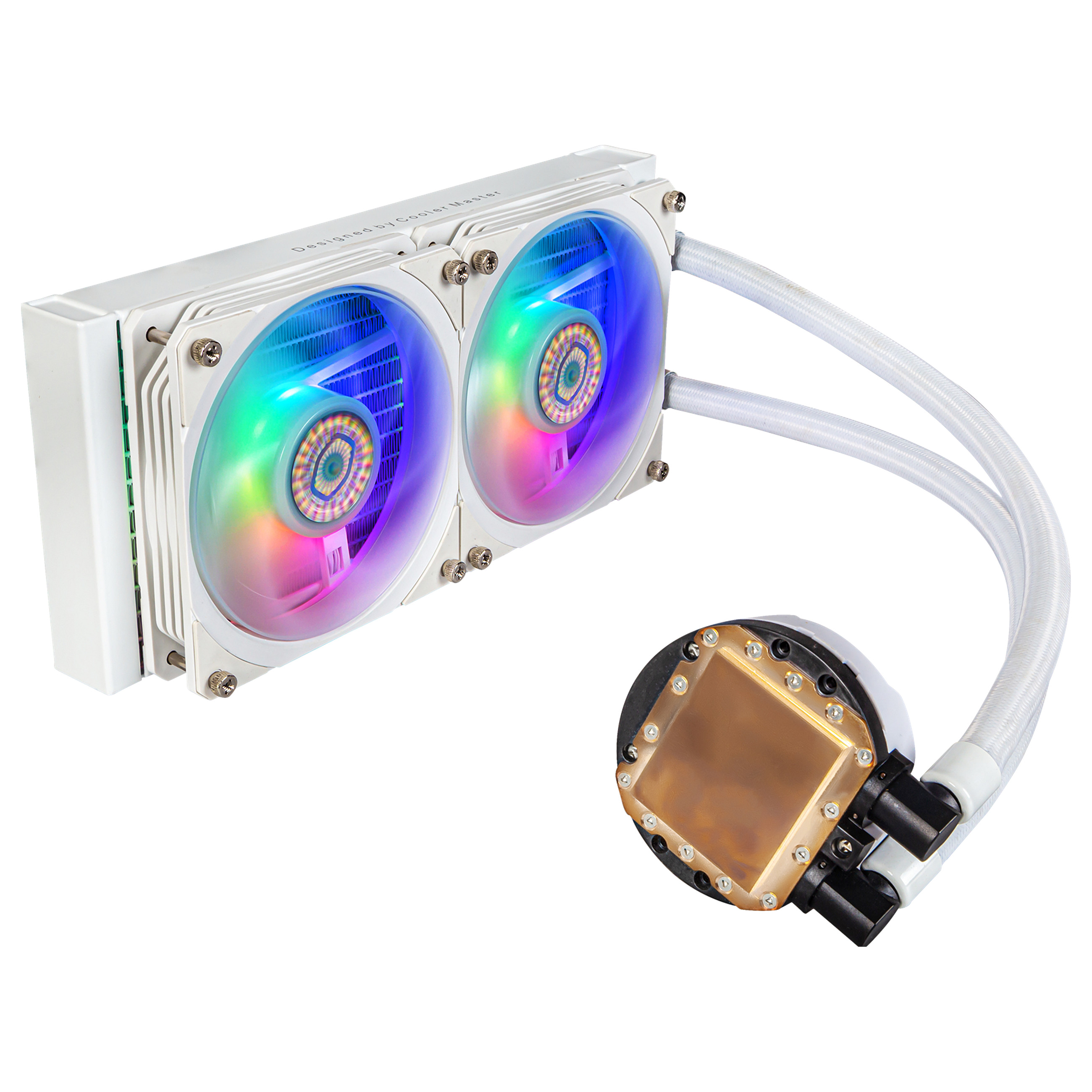 Ftohës për Procesor Cooler Master MasterLiquid PL240 Flux White Edition / 240mm / AIO / ARGB - Bardhë - 2