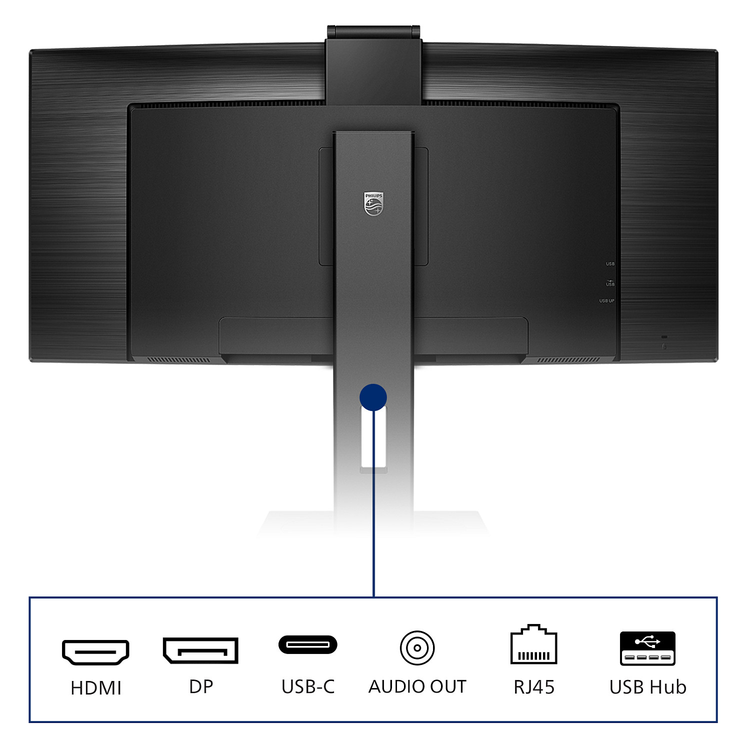 Monitor Philips P Line 346P1CRH/00 / 34" / UWQHD VA Curved / 100Hz / 4ms / HDMI+DisplayPort+USB-C - Zezë - 10