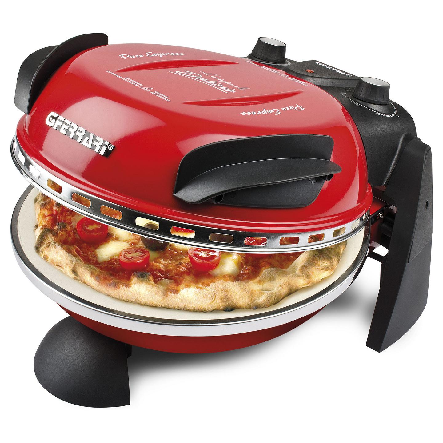 Furrë Pice G3 Ferrari Delizia, 1200W, 400°C, 31cm, Gur Refraktar, Timer - Kuqe