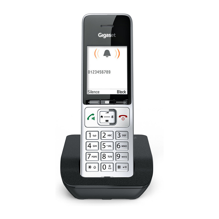 Telefon i thjeshtë Gigaset COMFORT 500 / 2.2" / DECT & Hands-Free - Zezë/Argjendtë - 4