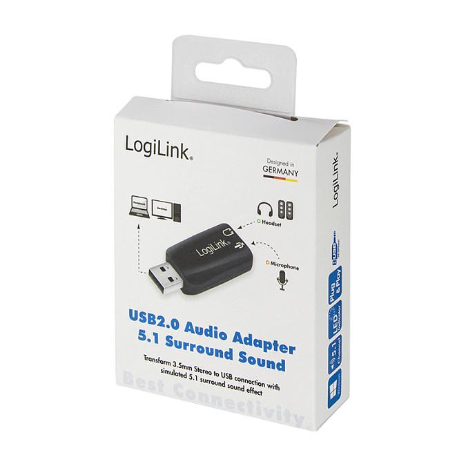 Karta Zëri LogiLink USB 2.0 Virtual 3D Sound Effect - Zezë - 8