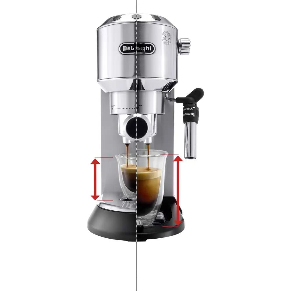 Aparat për kafe De'Longhi Dedica Style / Portafilter / 15 Bar / 1.1L – Argjend - 4