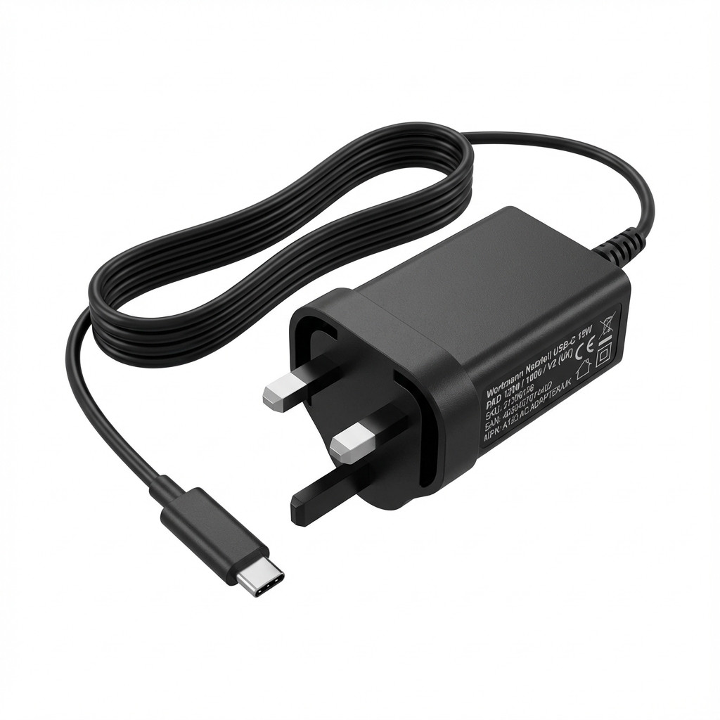 Adapter për Tablet Terra Wortmann USB-C 15W PAD 1200/1006/V2 (UK) / 5V / 3A - Zezë