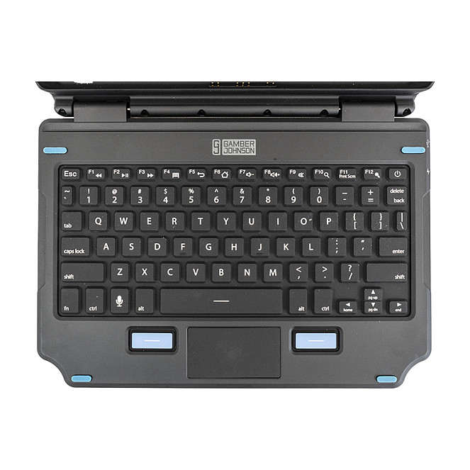 Tastierë për tabletë Gamber-Johnson 7160-1869-01 / për Samsung Galaxy Tab Active4 Pro / Active5 Pro / 76 Keys / QWERTY UK / Pogo Pin / Touchpad / Backlit - Zezë - 5