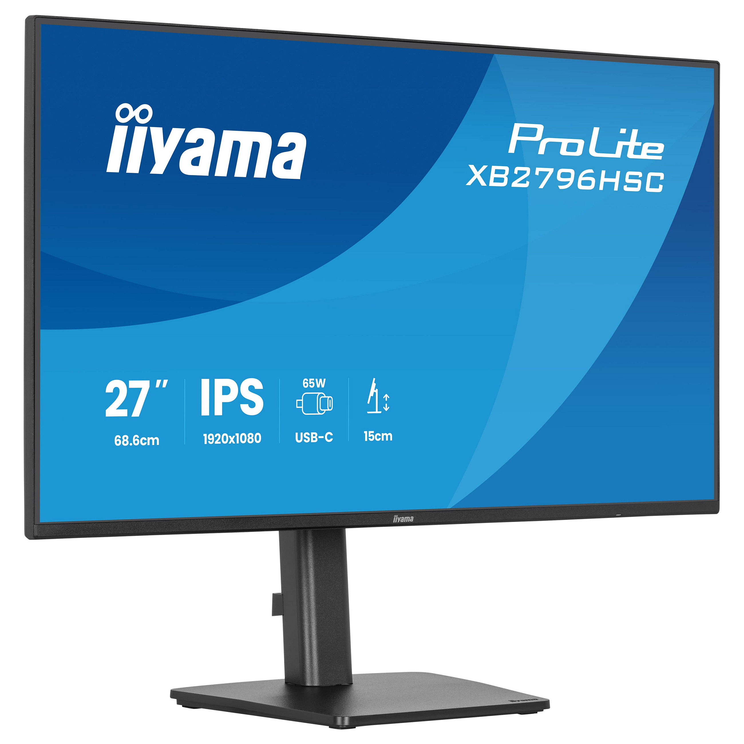 Monitor iiyama ProLite XB2796HSC-B1 / 27" / Full HD IPS / 144Hz / 3ms / HDMI+USB-C - Zezë - 2
