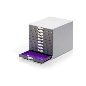Organizues me SirtarĂ« DURABLE VARICOLOR 10, 10 SirtarĂ«, A4âC4, 280 x 292 x 356 mm - Gri, ShumĂ«ngjyrĂ«sh