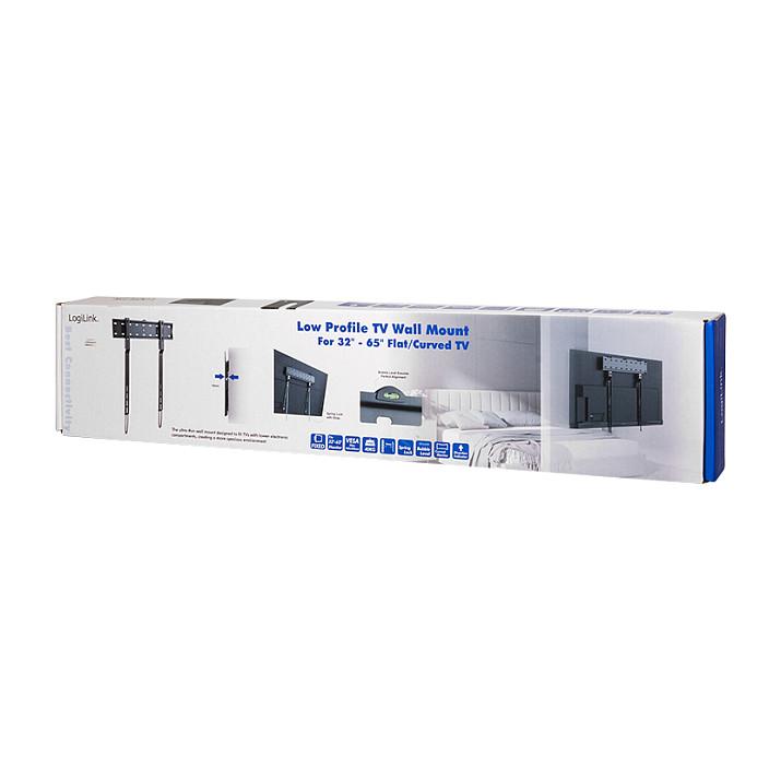 Mbajtëse Muri për TV LogiLink BP0116, 32"-65", fikse, VESA 200 × 200 deri 400 × 300mm, deri 40kg - Zezë - 6