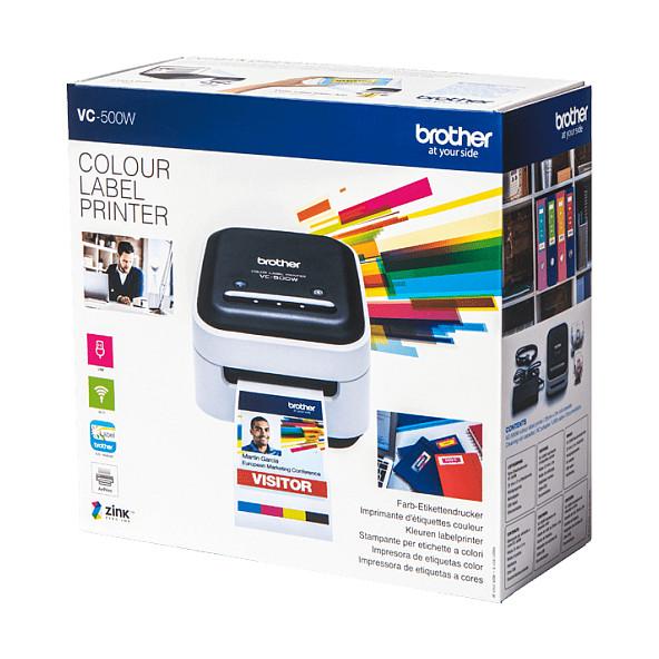 Printer Label Brother VC-500W / Color / USB WiFi / 313dpi / 8mm/sec - Bardhë / Zezë - 6