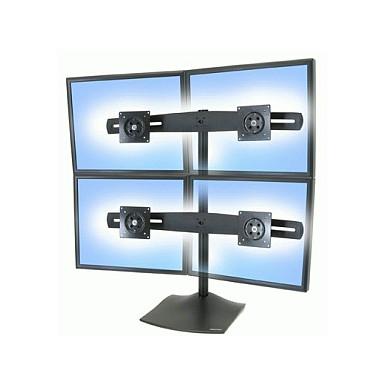 Mbajtëse për Monitor Ergotron DS100 33-324-200 / 4 Monitorë / deri 24" / 14kg për Monitor / Freestanding / VESA 75x75 & 100x100 / Rotacion 360° - Zezë - 2