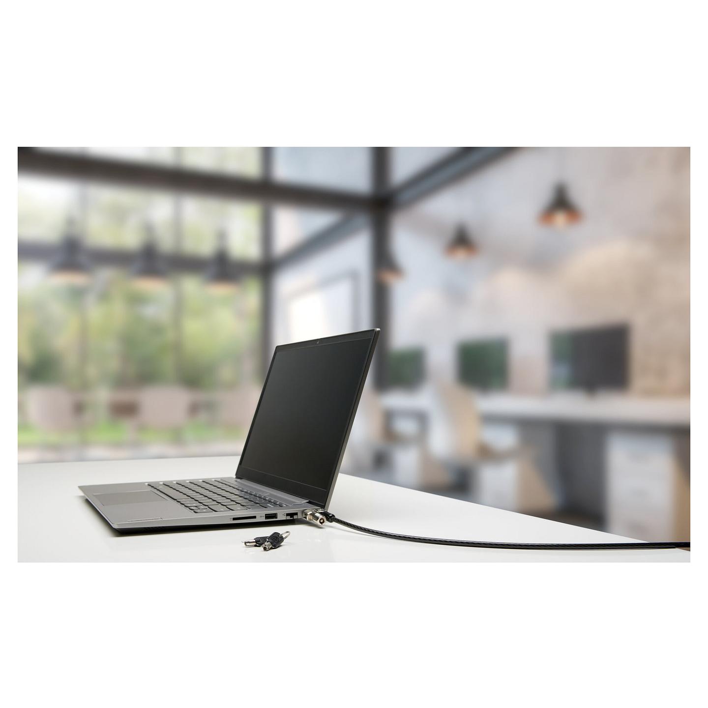 Bravë Sigurie për Laptop Kensington NanoSaver K64444WW, Kabllo 1.8m, Nano Security Slot, Kokë 10mm, Me Çelës - Zezë - 11