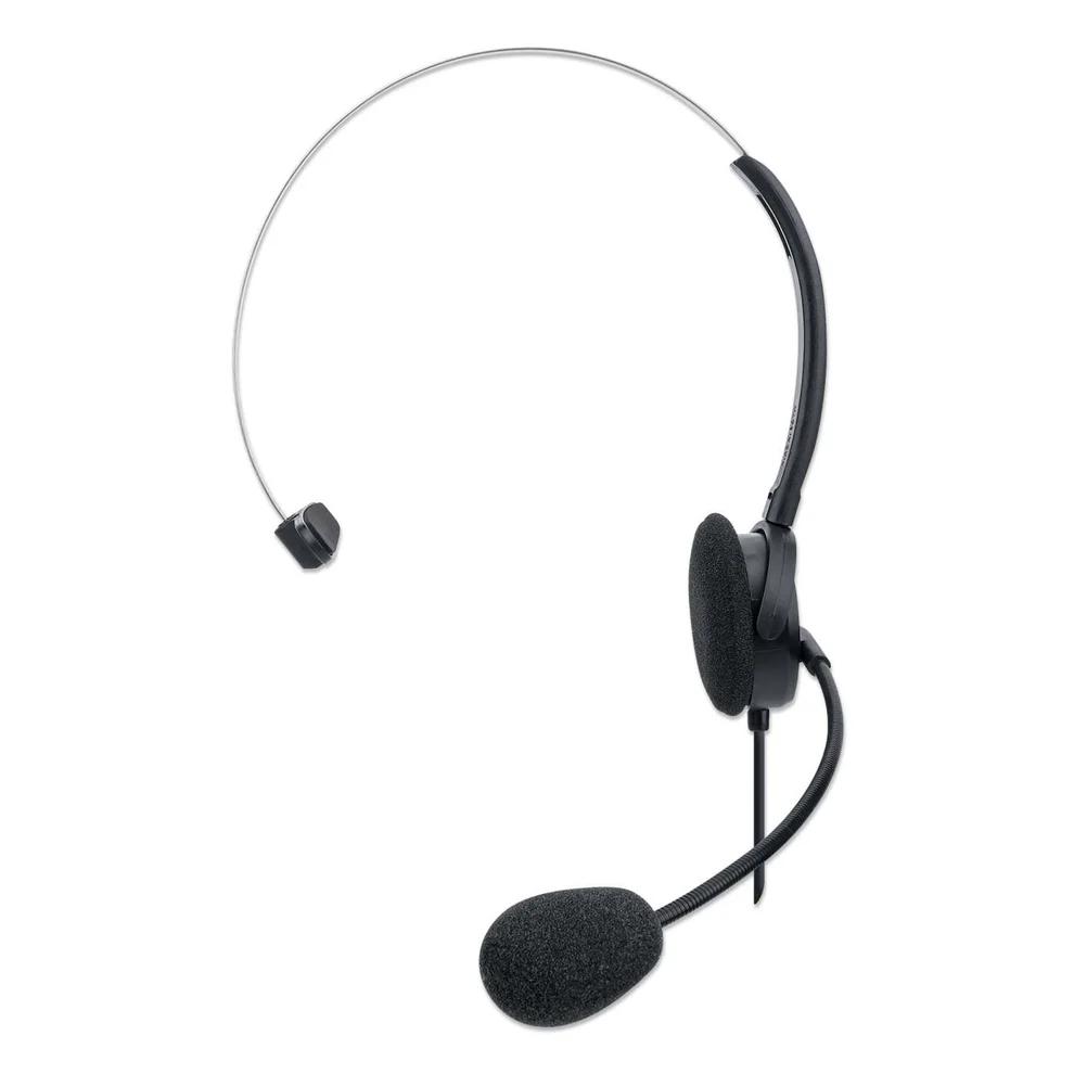 Kufje me kabllo Manhattan Mono USB Headset 179867 / USB-A / Mono / 1.5 m - Zezë - 3