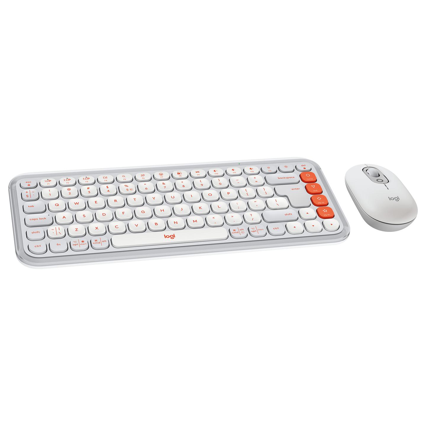 Combo (Tastierë & Maus) Logitech POP Icon Combo, Wireless, Bluetooth, QWERTY US International, Kompakt, 5 Butona, 2000 DPI - Bardhë - 3