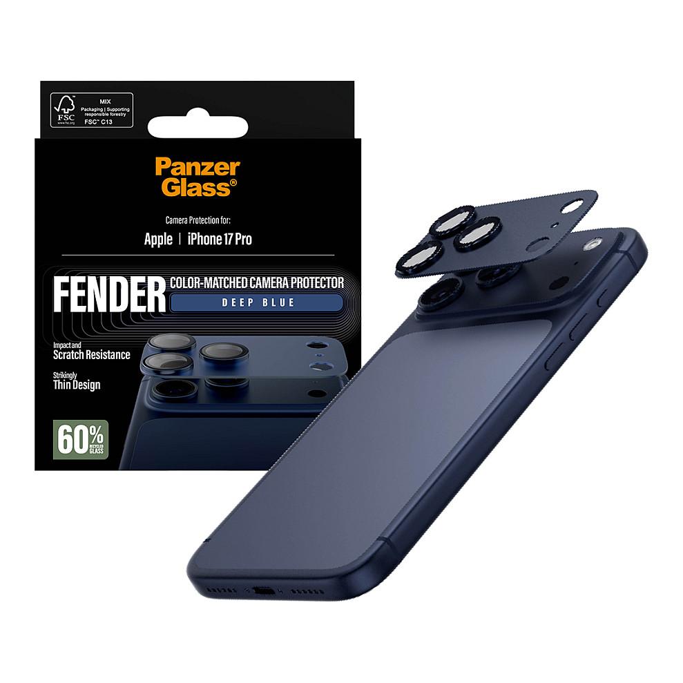 Mbrojtës për Kamerë PanzerGlass Fender, iPhone 17 Pro, 0.48mm, Xham i Temperuar, 60% i Ricikluar - Blu e errët - 5