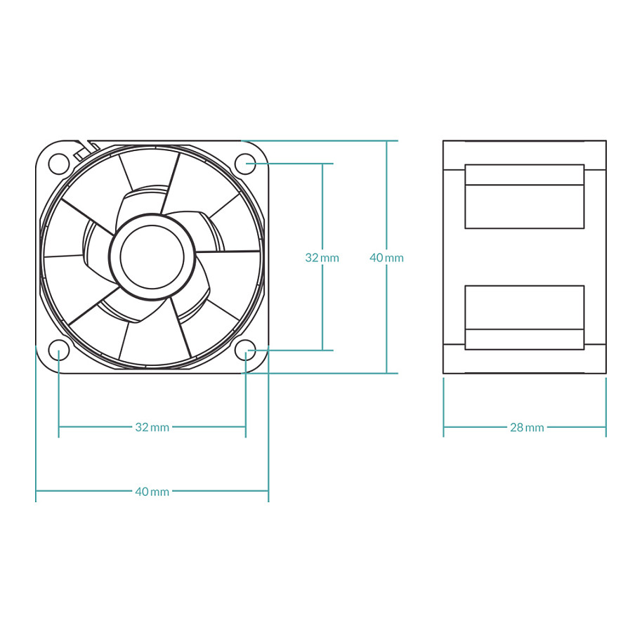 Ftohës për Server/Kasë ARCTIC S4028-15K / 40mm / 15000 RPM / PWM – Zezë - 6