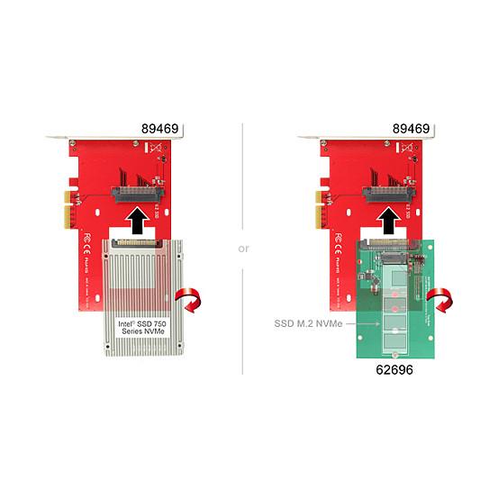Kartë Zgjerimi PCI Express Delock 89469 / PCIe 4.0 x4 / 1x U.2 SFF-8639 / NVMe - 5