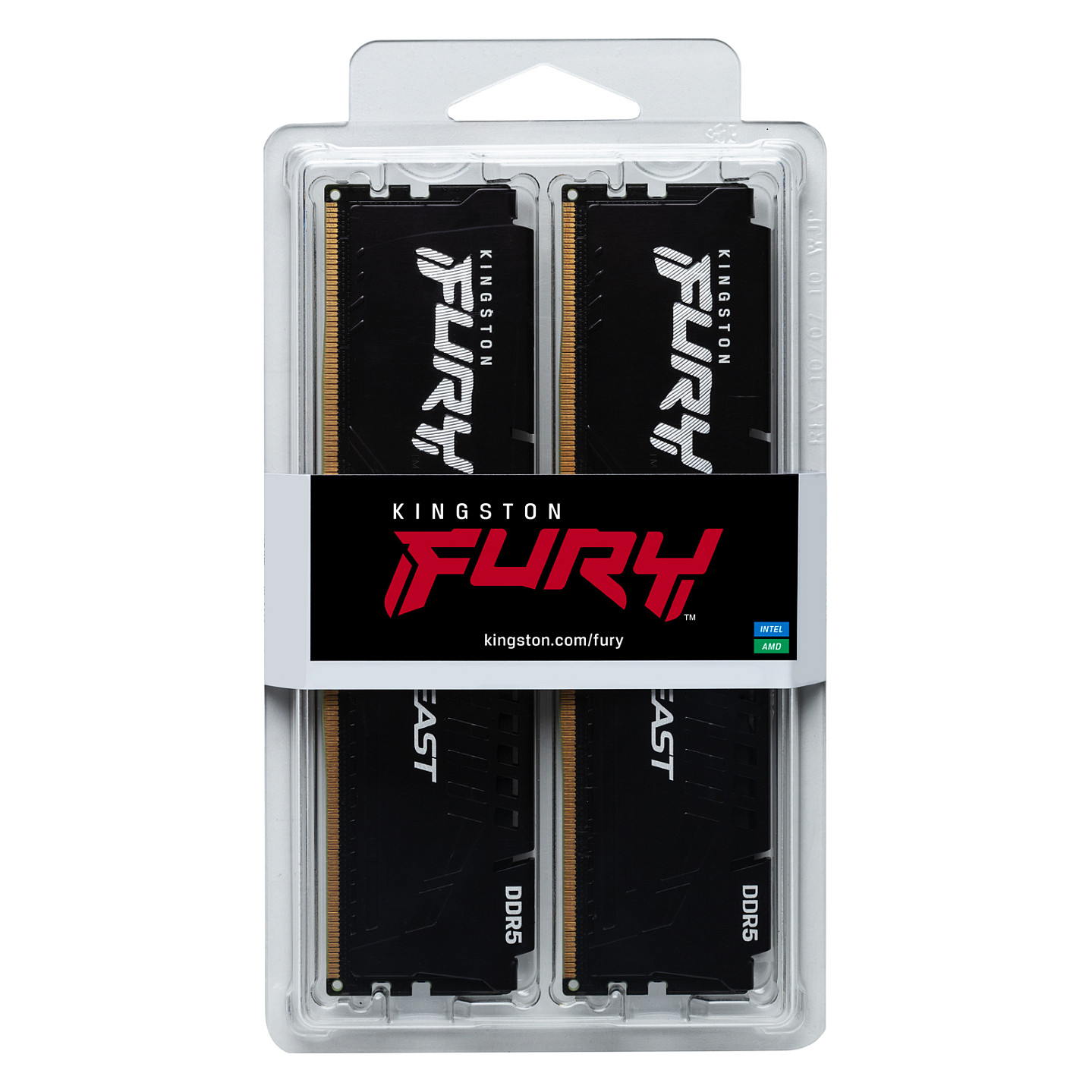 RAM Memorie DDR5 Kingston FURY Beast Black / 32GB (2x16GB) / DIMM / 5200MHz / CL40 - 5