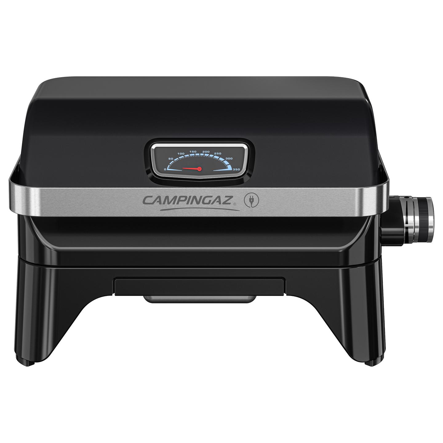 Grill Elektrik CAMPINGAZ Attitude 2GO Electric, 2.2kW, 48x26cm, Gize e Emajlur, Termometër - Zezë