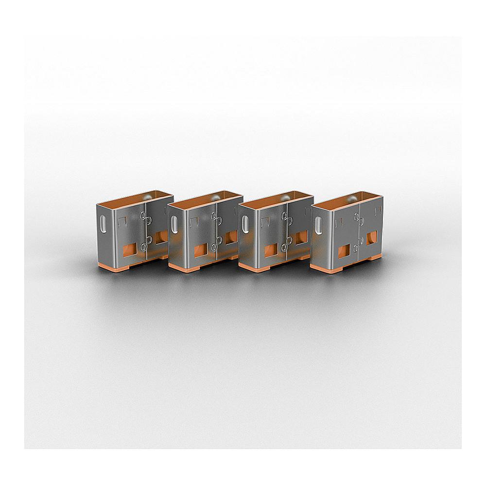 Bllokues portash Lindy 40463, USB-A, 10 copë - Portokalli - 2