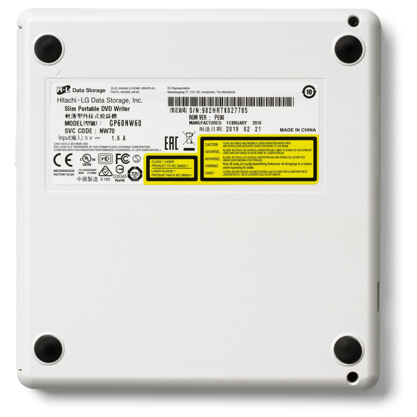 DVD e Jashtme Hitachi-LG GP60NW60 / DVD±RW / DVD-RAM / USB 2.0 – Bardhë - 5