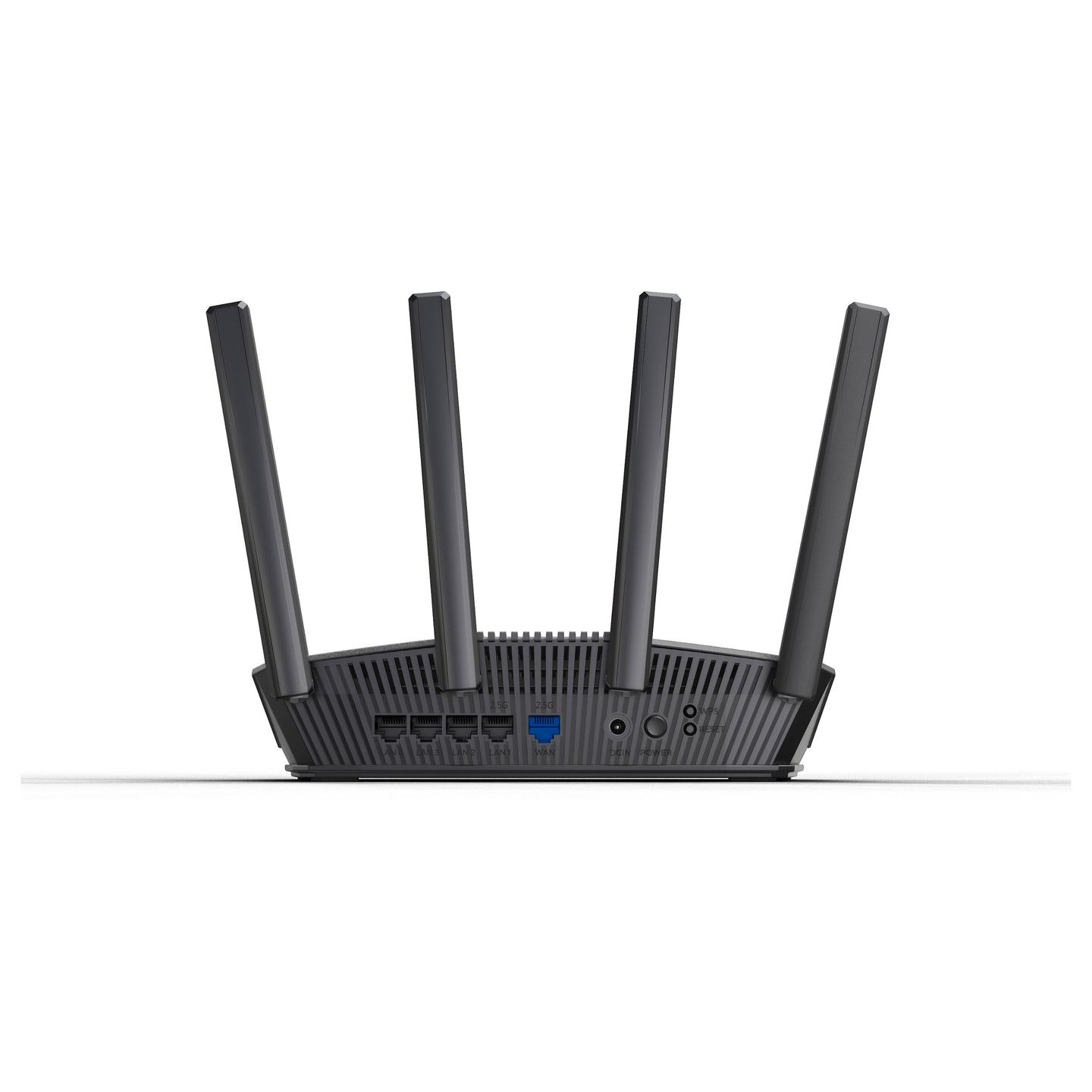 ASUS RT-BE59 BE5000 Wi-Fi 7 Dual-Band Router / 5000Mbps / 1× 2.5GbE WAN + 1× 2.5GbE LAN + 3× Gigabit LAN / AiMesh – Zezë