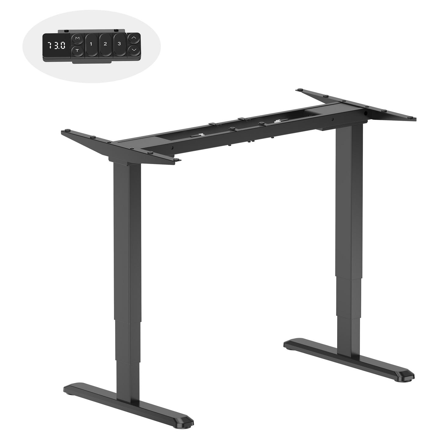 Kornizë për Tavolinë EQUIP 650815, Elektrike, 2 Motorë, 2 Këmbë, 125kg, 62–126cm - Zezë - 2