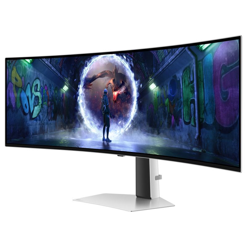 Monitor Gaming Samsung Odyssey OLED G9 G93SD 49″ / DQHD 5120×1440 / OLED / 240Hz / 0.03ms / Curved / USB C, HDMI, DP – Silver - 3