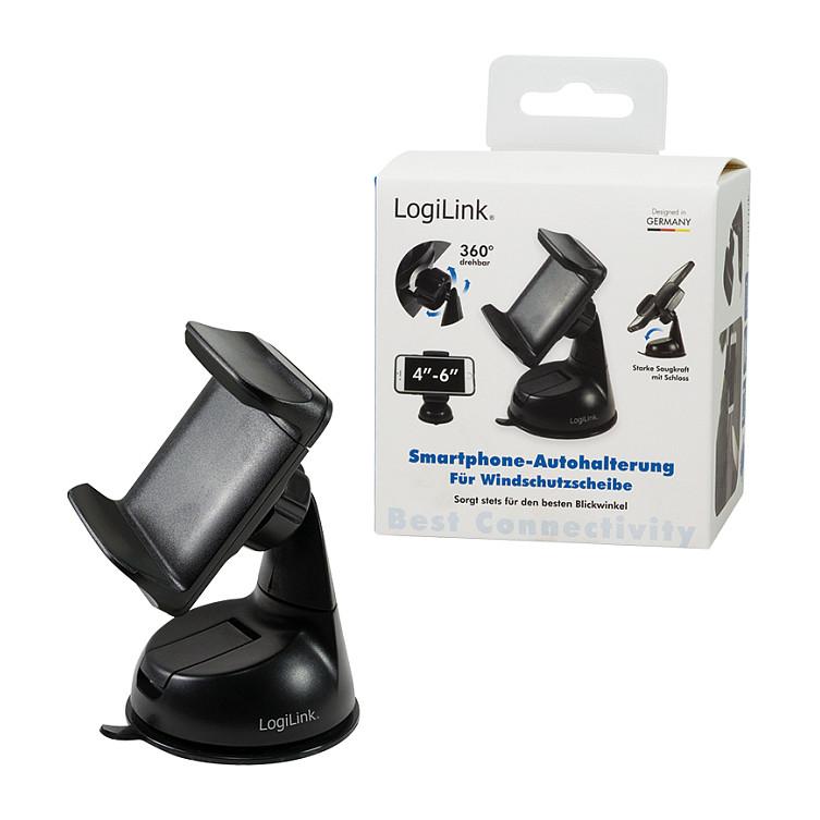 Mbajtës telefoni për veturë LogiLink AA0119 / 4–6" / 52–90 mm / 360° / Ventuzë – Zezë - 10