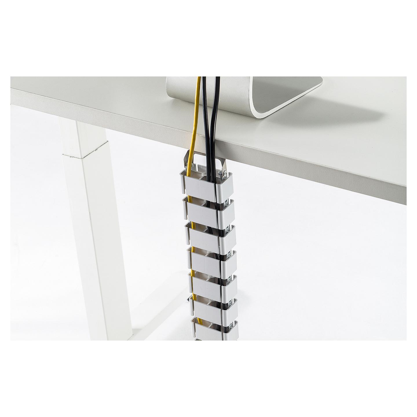 Organizues Kabllosh DIGITUS DA-90506, Fleksibil, 1.3m, 4 Kanale, 28 Segmente - Argjend - 10
