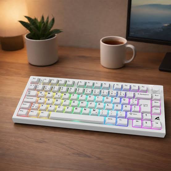 Tastierë Gaming Sharkoon SKILLER SGK55W / Wired & Wireless / QWERTZ / Mekanike / ARGB / 75% / Hot-Swap - Bardhë - 4