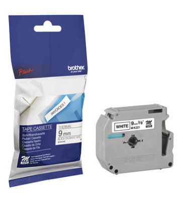 Shirit për Printer 3D Brother Colour Ribbon M-K221BZ / MK221BZ - Zezë mbi Bardhë - 2