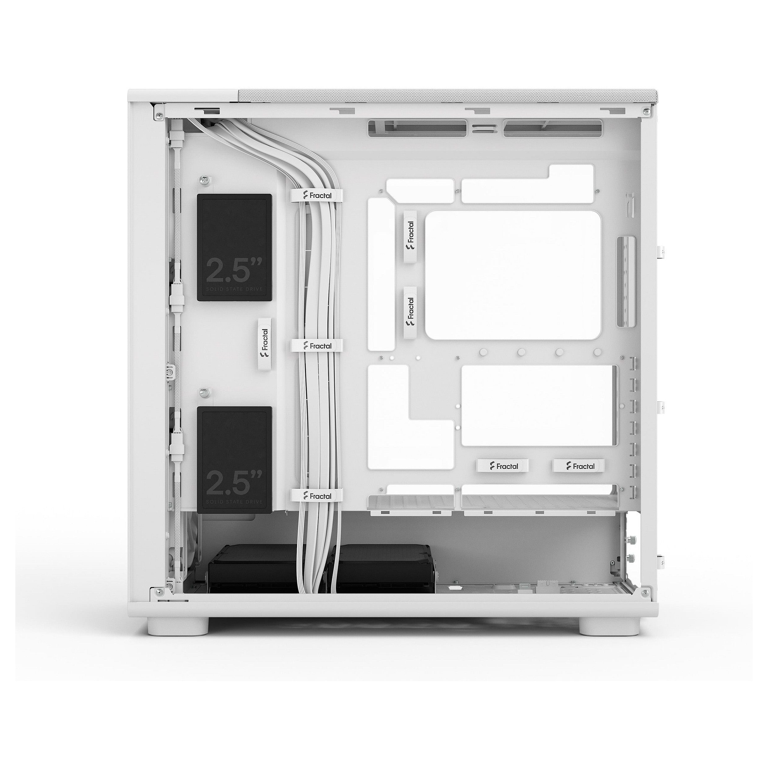 Kasë PC Fractal Design Epoch XL / Mid Tower / E-ATX + ATX / 3x 140mm Fan / Tempered Glass - Bardhë - 10