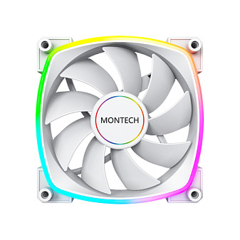 Ftohës për Kasë Montech AX140 / 140mm / 600-1600 RPM / ARGB / PWM – Bardhë - 2