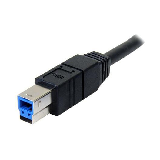 Kabllo USB StarTech.com USB3SAB3MBK, USB 3.0, USB-A Mashkull në USB-B Mashkull, 5Gbps, 3m - Zezë - 2