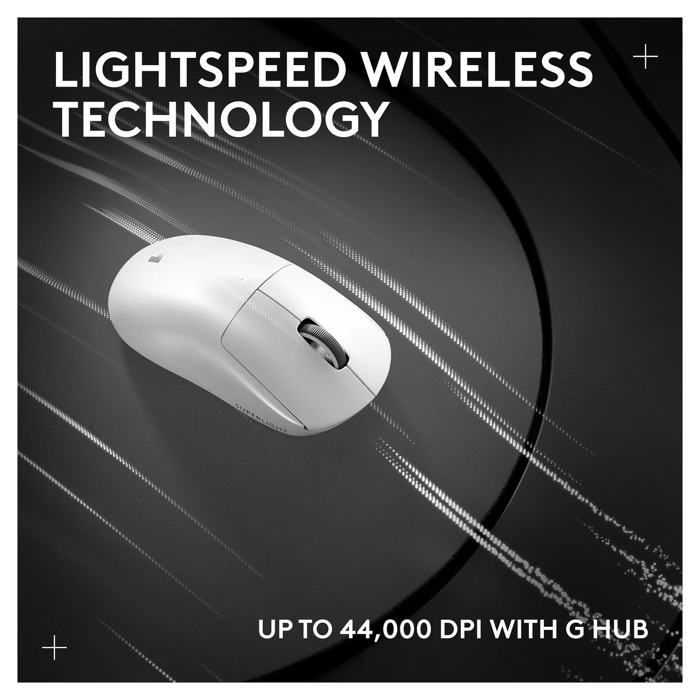 Maus Gaming Logitech G PRO X Superlight 2 LIGHTSPEED / Wireless / HERO 2 / 32,000 DPI / 5 Butona / LIGHTFORCE - Bardhë - 14