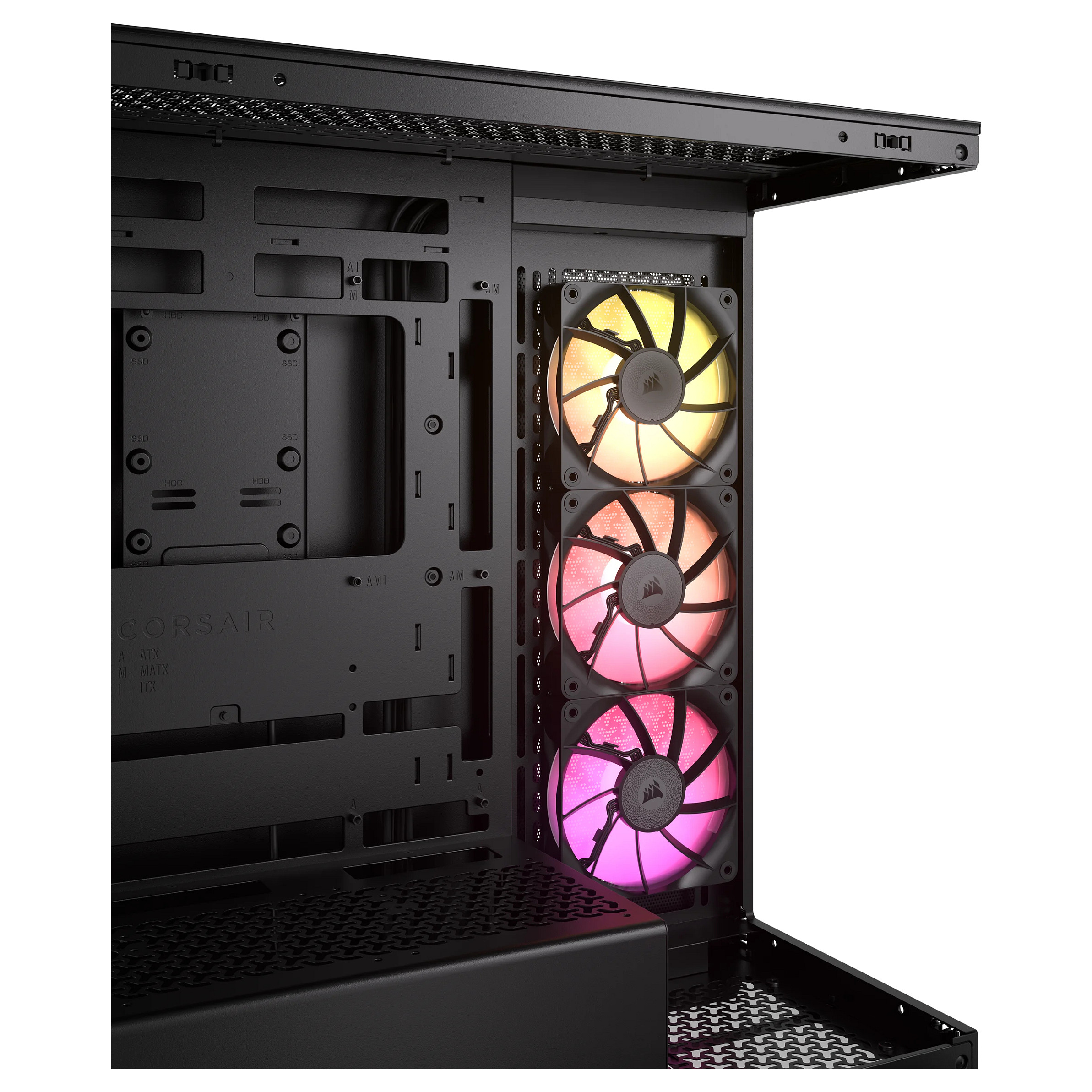 Kasë PC Corsair iCUE LINK 3500X RGB / Mid Tower / ATX / 3x 120mm RGB Fan / Tempered Glass - Zezë - 3