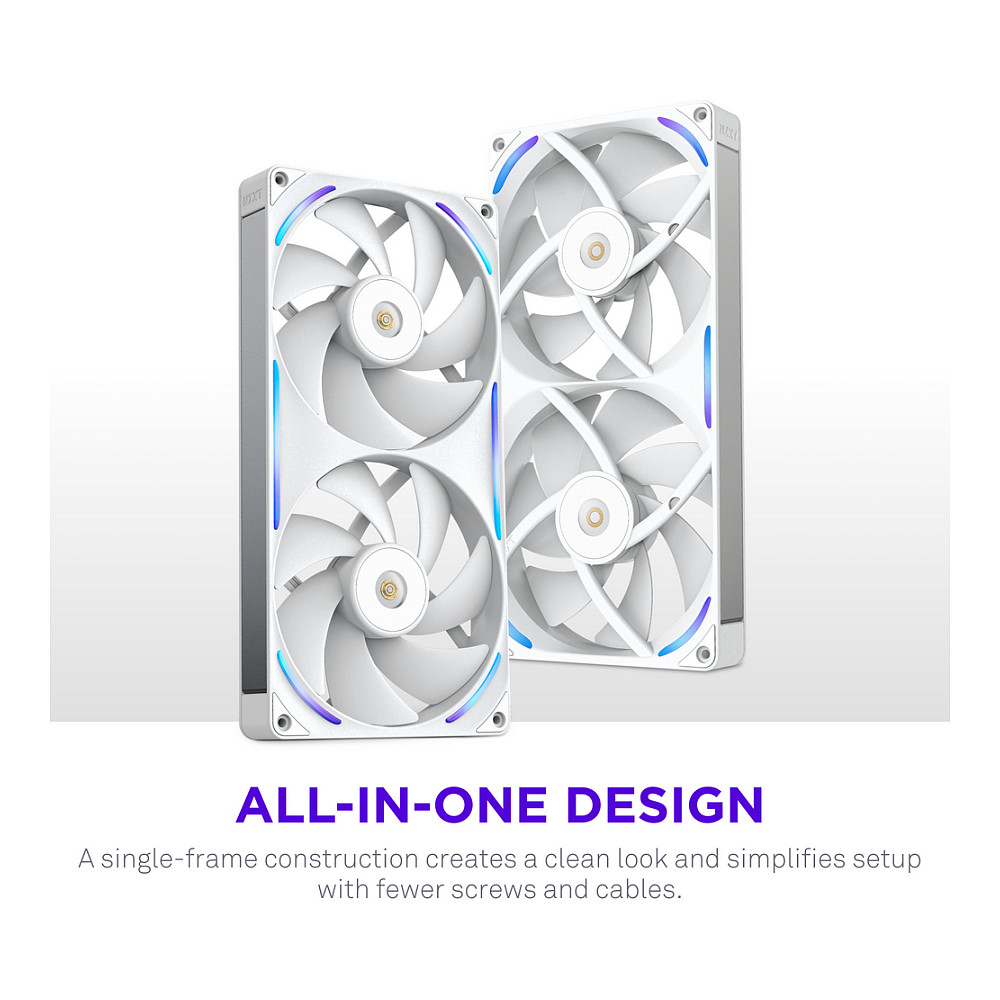 Ftohës për Kasë 280mm NZXT F280X RGB – Bardhë - 10