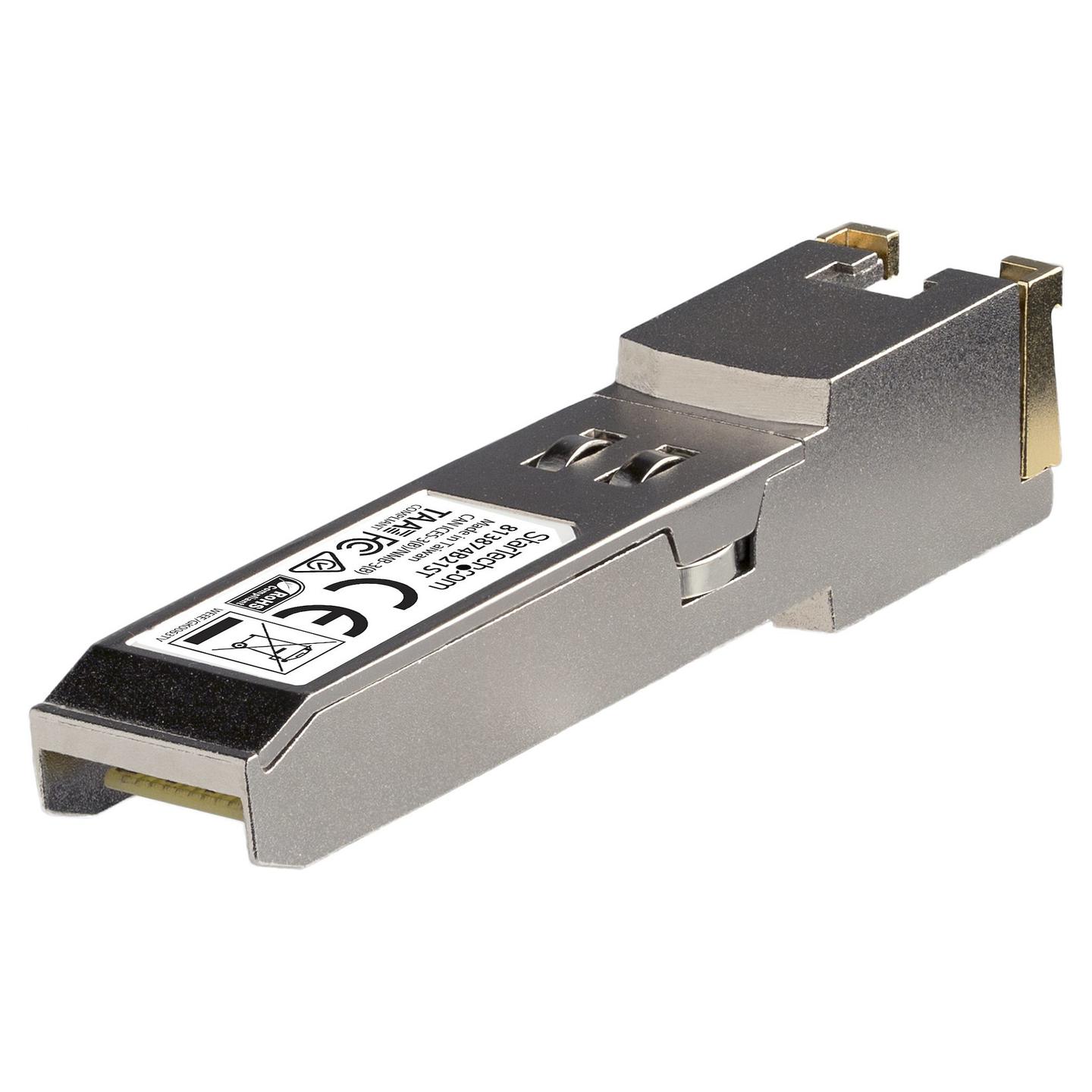 Transceiver SFP+ StarTech.com 813874B21ST, 10Gbps, 10GBASE-T, RJ45, deri në 30m - Argjend - 2