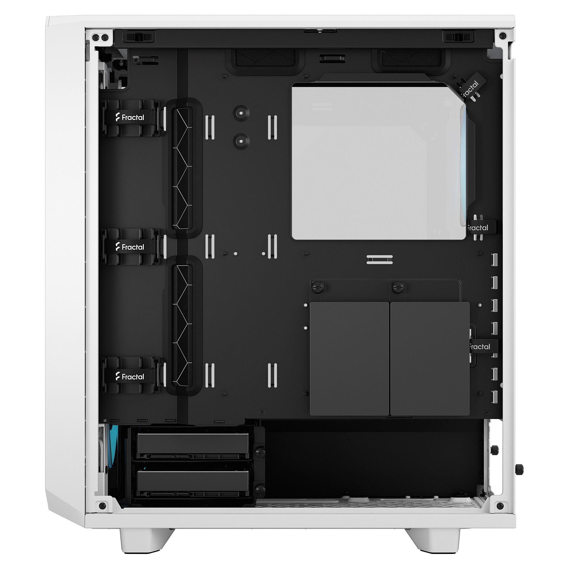 Kasë PC Fractal Design Meshify 2 Compact RGB / Mid Tower / ATX / 3x 120mm + 1x 120mm RGB Fan / Tempered Glass - Bardhë - 7