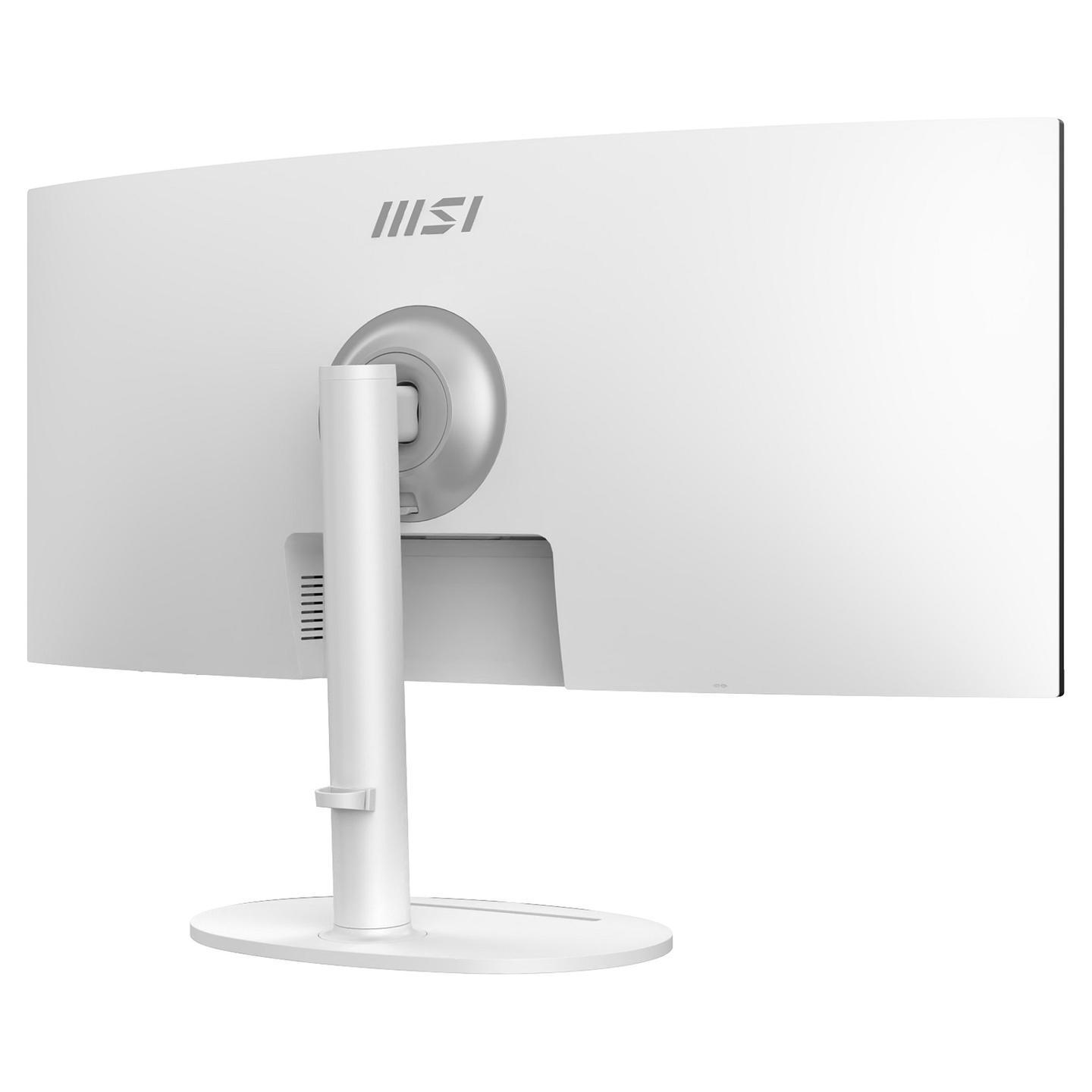 Monitor MSI Modern MD342CQPW, 34", UWQHD VA Curved, 120Hz, 1ms, 2xHDMI+DP+USB-C - Bardhë - 7