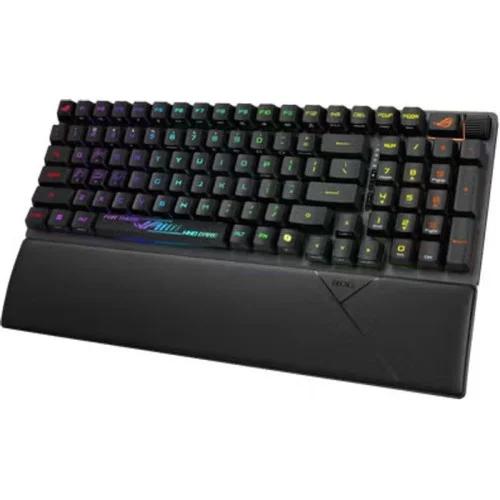 Tastierë Gaming ASUS ROG Strix Scope II 96 RX / Mekanike / Optical Switch (ROG RX Red) / Wired&Wireless / USB-C + Bluetooth+ RF 2.4GHz / Francez – Zezë - 2